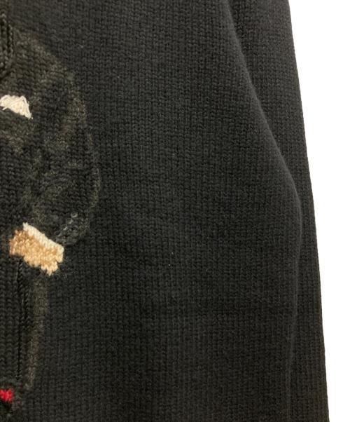 POLO RALPH LAUREN（ポロ・ラルフローレン）POLO RALPH LAUREN (ポロ・ラルフローレン) タキシード マティーニ ポロベア カシミヤ混ニット ブラック サイズ:Sの古着・服飾アイテム