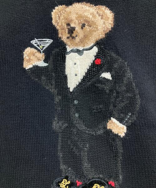 POLO RALPH LAUREN（ポロ・ラルフローレン）POLO RALPH LAUREN (ポロ・ラルフローレン) タキシード マティーニ ポロベア カシミヤ混ニット ブラック サイズ:Sの古着・服飾アイテム