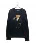 POLO RALPH LAUREN（ポロ・ラルフローレン）の古着「タキシード マティーニ ポロベア カシミヤ混ニット」｜ブラック