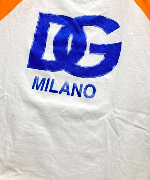 DOLCE & GABBANA（ドルチェ＆ガッバーナ）DOLCE & GABBANA (ドルチェ＆ガッバーナ) DGロゴプリントラグランTシャツ ホワイト サイズ:11/12の古着・服飾アイテム
