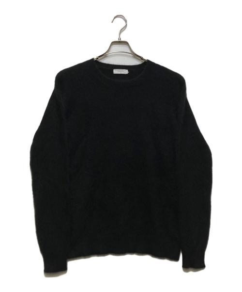 MAJESTIC FILATURES HOMME（マジェスティックフィラチュールオム）MAJESTIC FILATURES HOMME (マジェスティックフィラチュールオム) ラクーンナイロン クルーネック プルオーバーニット ブラック サイズ:XLの古着・服飾アイテム