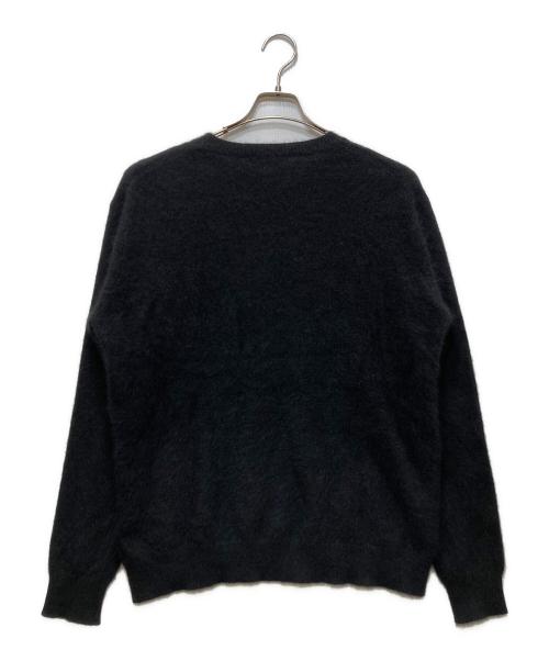 MAJESTIC FILATURES HOMME（マジェスティックフィラチュールオム）MAJESTIC FILATURES HOMME (マジェスティックフィラチュールオム) ラクーンナイロン クルーネック プルオーバーニット ブラック サイズ:XLの古着・服飾アイテム