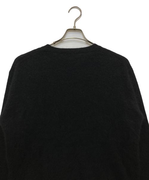 MAJESTIC FILATURES HOMME（マジェスティックフィラチュールオム）MAJESTIC FILATURES HOMME (マジェスティックフィラチュールオム) ラクーンナイロン クルーネック プルオーバーニット ブラック サイズ:XLの古着・服飾アイテム