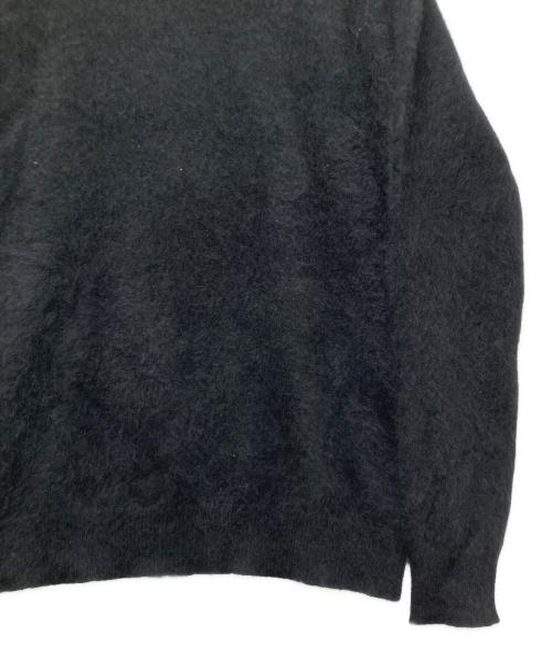 MAJESTIC FILATURES HOMME（マジェスティックフィラチュールオム）MAJESTIC FILATURES HOMME (マジェスティックフィラチュールオム) ラクーンナイロン クルーネック プルオーバーニット ブラック サイズ:XLの古着・服飾アイテム
