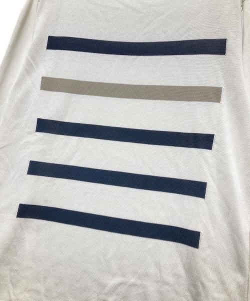 HERMES（エルメス）HERMES (エルメス) フロントボーダー コットンニット ホワイト サイズ:Lの古着・服飾アイテム