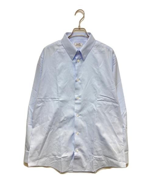 HERMES（エルメス）HERMES (エルメス) ドレスボタンダウンシャツ / セリエカフスボタン スカイブルー サイズ:16 1/2 (42)の古着・服飾アイテム