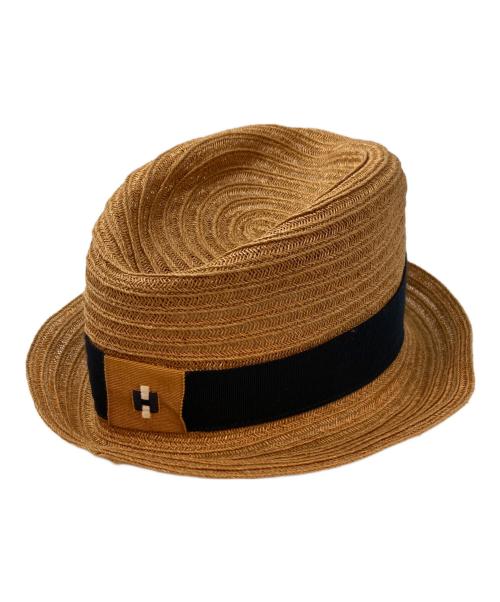 HERMES（エルメス）HERMES (エルメス) リネン ストローハット /フランス製 ブラウンの古着・服飾アイテム