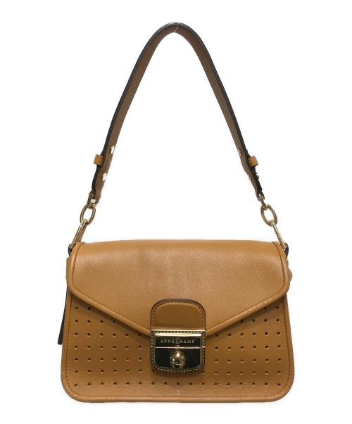 LONGCHAMP（ロンシャン）LONGCHAMP (ロンシャン) マドモアゼルショルダーバッグ ブラウンの古着・服飾アイテム