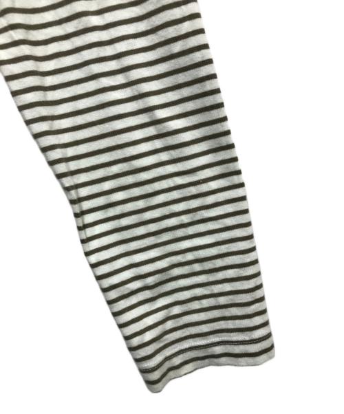 MM6 Maison Margiela（エムエムシックスメゾンマルジェラ）MM6 Maison Margiela Asymmetric Stripe Stretch-cotton T-shirt(アシンメトリ―ストライプストレッチコットンＴシャツ）S52NC0220 S23587 グリーン サイズ:Ｓの古着・服飾アイテム