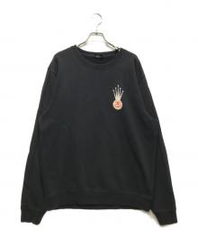 stussy（ステューシー）の古着「クラウンバックプリントスウェット」｜ブラック