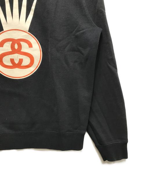 stussy（ステューシー）stussy (ステューシー) クラウンバックプリントスウェット ブラック サイズ:Ｌの古着・服飾アイテム