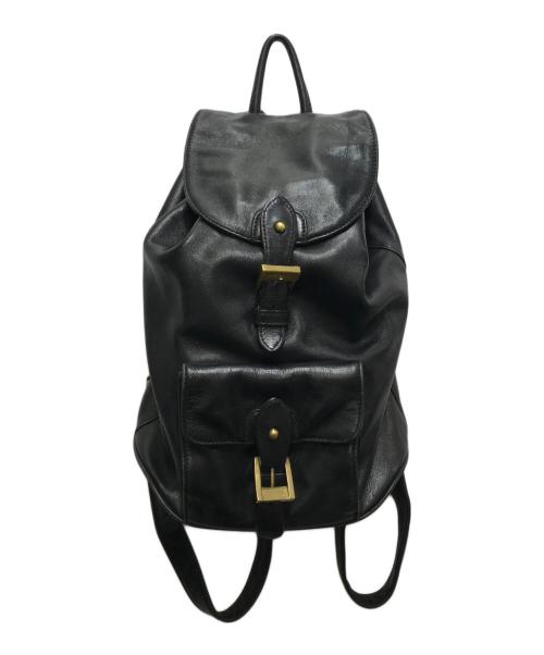 RALPH LAUREN（ラルフローレン）RALPH LAUREN (ラルフローレン) レザーリュック ブラックの古着・服飾アイテム