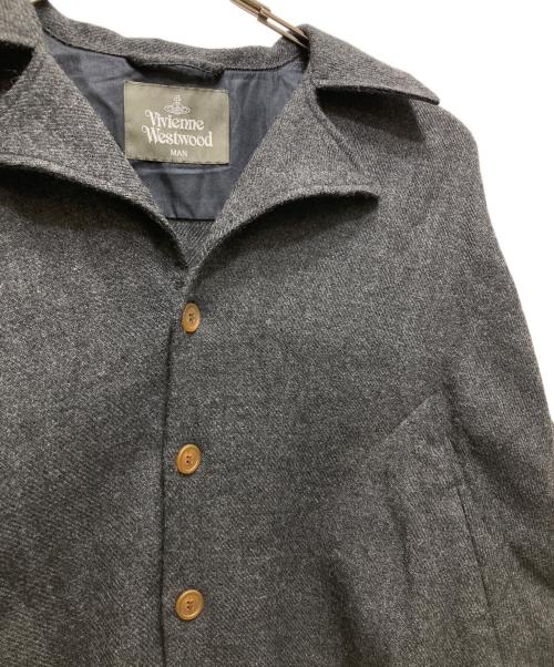 Vivienne Westwood man（ヴィヴィアン ウェストウッド マン）Vivienne Westwood man (ヴィヴィアン ウェストウッド マン) ドルマンスリーブウールシャツ VW-CR-77405 グレー サイズ:FREEの古着・服飾アイテム