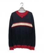 BALMAINバルマン）の古着「Vネックニット 」｜ブラック