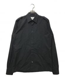 Maison Margiela（メゾンマルジェラ）の古着「エポレットコットンブロード比翼シャツ」｜ブラック