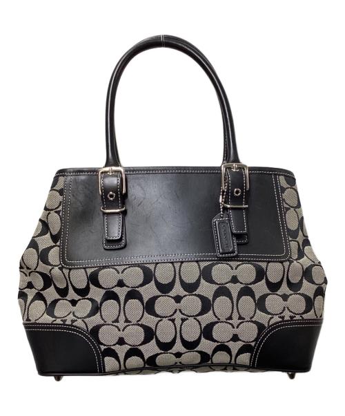 COACH（コーチ）COACH (コーチ) シグネチャーキャンバストートバッグ6366 ブラックの古着・服飾アイテム