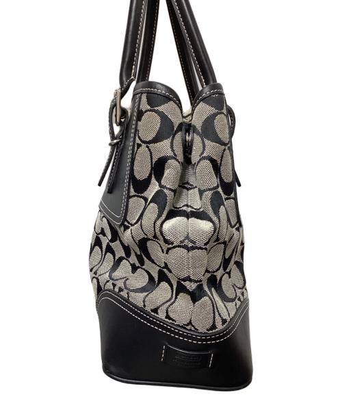 COACH（コーチ）COACH (コーチ) シグネチャーキャンバストートバッグ6366 ブラックの古着・服飾アイテム