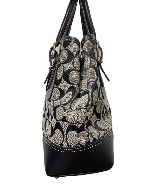 COACH（コーチ）COACH (コーチ) シグネチャーキャンバストートバッグ6366 ブラックの古着・服飾アイテム