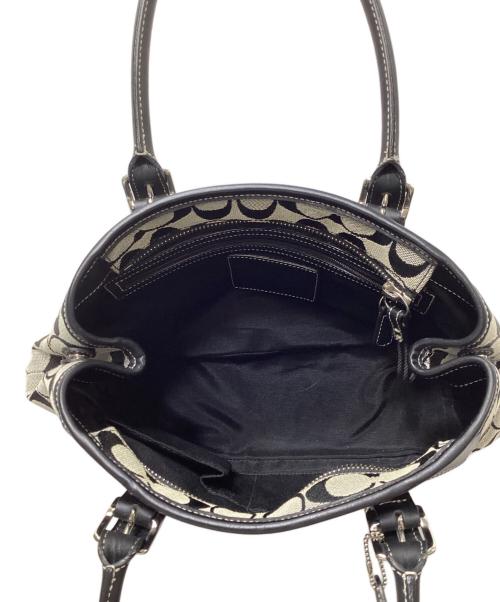 COACH（コーチ）COACH (コーチ) シグネチャーキャンバストートバッグ6366 ブラックの古着・服飾アイテム