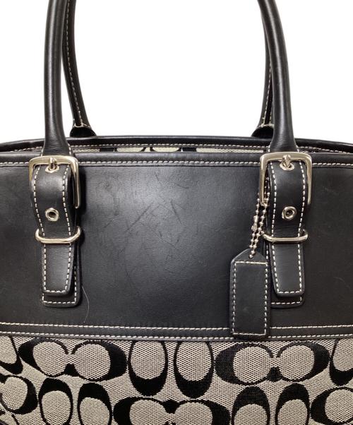 COACH（コーチ）COACH (コーチ) シグネチャーキャンバストートバッグ6366 ブラックの古着・服飾アイテム