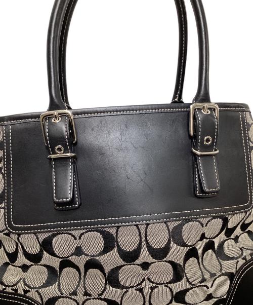 COACH（コーチ）COACH (コーチ) シグネチャーキャンバストートバッグ6366 ブラックの古着・服飾アイテム