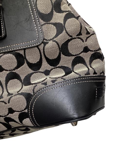 COACH（コーチ）COACH (コーチ) シグネチャーキャンバストートバッグ6366 ブラックの古着・服飾アイテム