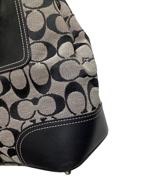 COACH（コーチ）COACH (コーチ) シグネチャーキャンバストートバッグ6366 ブラックの古着・服飾アイテム