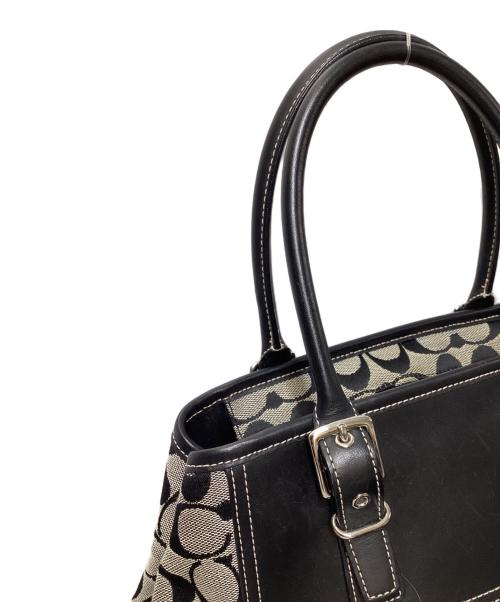 COACH（コーチ）COACH (コーチ) シグネチャーキャンバストートバッグ6366 ブラックの古着・服飾アイテム