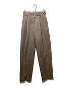 ATONエイトン）の古着「WOOL GABARDINE（ウールギャバジン）| テーパードタックパンツ PRAGSW0808 / スラックス」｜ブラウン