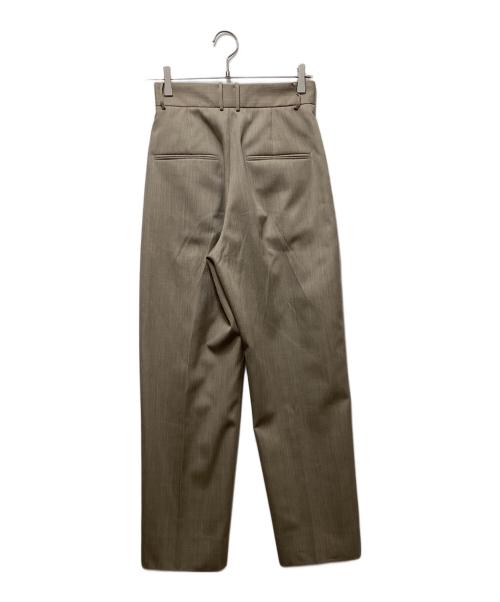 ATON（エイトン）ATON (エイトン) WOOL GABARDINE（ウールギャバジン）| テーパードタックパンツ PRAGSW0808 / スラックス ブラウン サイズ:01の古着・服飾アイテム