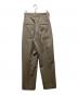 ATON (エイトン) WOOL GABARDINE（ウールギャバジン）| テーパードタックパンツ PRAGSW0808 / スラックス ブラウン サイズ:01：15000円