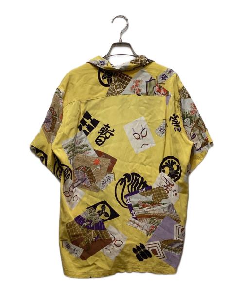 Sun Surf（サンサーフ）Sun Surf (サンサーフ) Kabuki Design Aloha Shirt（カブキデザインアロハシャツ） / 半袖和柄シャツ イエロー サイズ:Mの古着・服飾アイテム