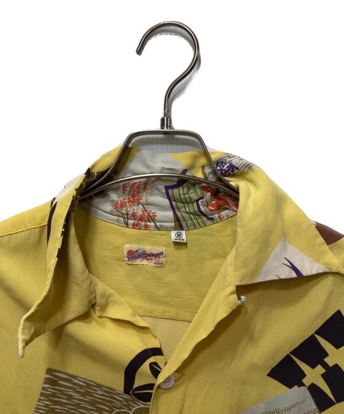 Sun Surf（サンサーフ）Sun Surf (サンサーフ) Kabuki Design Aloha Shirt（カブキデザインアロハシャツ） / 半袖和柄シャツ イエロー サイズ:Mの古着・服飾アイテム