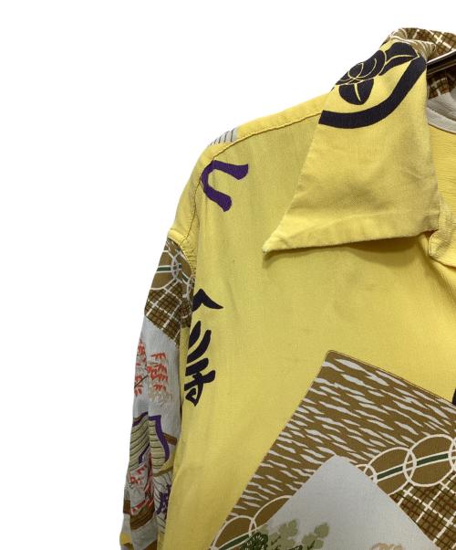 Sun Surf（サンサーフ）Sun Surf (サンサーフ) Kabuki Design Aloha Shirt（カブキデザインアロハシャツ） / 半袖和柄シャツ イエロー サイズ:Mの古着・服飾アイテム