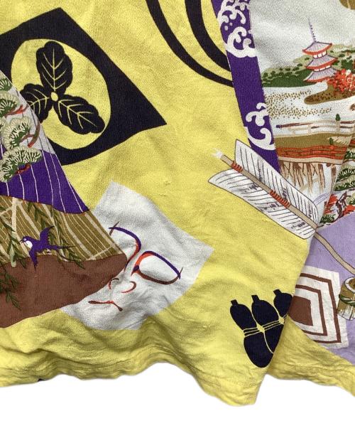 Sun Surf（サンサーフ）Sun Surf (サンサーフ) Kabuki Design Aloha Shirt（カブキデザインアロハシャツ） / 半袖和柄シャツ イエロー サイズ:Mの古着・服飾アイテム