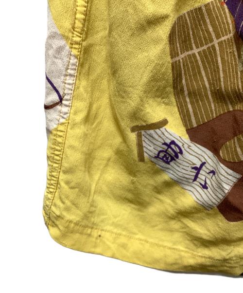 Sun Surf（サンサーフ）Sun Surf (サンサーフ) Kabuki Design Aloha Shirt（カブキデザインアロハシャツ） / 半袖和柄シャツ イエロー サイズ:Mの古着・服飾アイテム