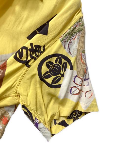 Sun Surf（サンサーフ）Sun Surf (サンサーフ) Kabuki Design Aloha Shirt（カブキデザインアロハシャツ） / 半袖和柄シャツ イエロー サイズ:Mの古着・服飾アイテム
