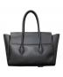 Ferragamo (フェラガモ) EAST WEST TOTE BAG （イーストウエストトートバッグ）/ カーフスキン フラップトートバッグ ブラック：150000円