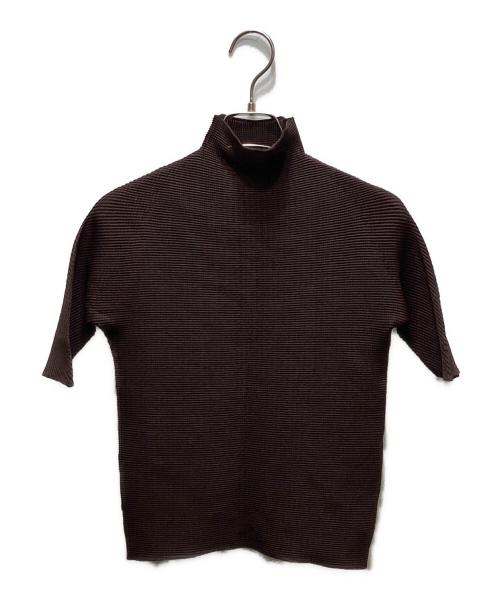 ISSEY MIYAKE（イッセイミヤケ）ISSEY MIYAKE (イッセイミヤケ) プリーツブラウス ブラウン サイズ:3の古着・服飾アイテム