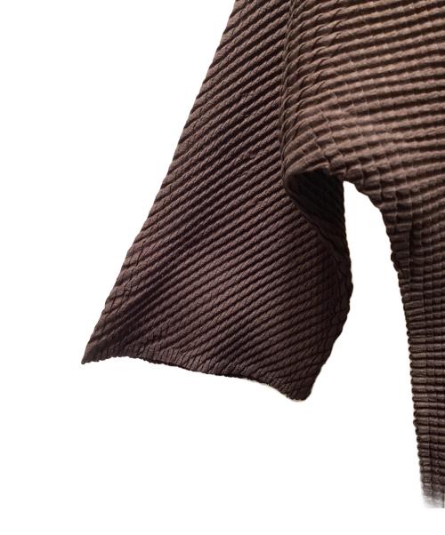 ISSEY MIYAKE（イッセイミヤケ）ISSEY MIYAKE (イッセイミヤケ) プリーツブラウス ブラウン サイズ:3の古着・服飾アイテム