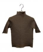 ISSEY MIYAKEイッセイミヤケ）の古着「プリーツブラウス」｜カーキ