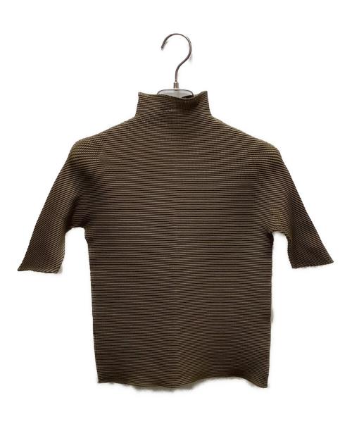 ISSEY MIYAKE（イッセイミヤケ）ISSEY MIYAKE (イッセイミヤケ) プリーツブラウス カーキ サイズ:3の古着・服飾アイテム
