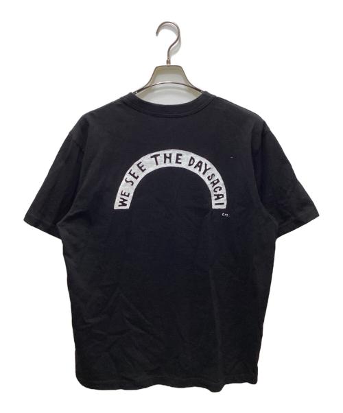 sacai（サカイ）sacai (サカイ) 26SS geoff sacai Print T-Shirt（ジェフ サカイ プリント ティーシャツ）26-01124S / Geoff McFetridge(ジェフ・マクフェトリッジ)コラボ ブラック サイズ:4の古着・服飾アイテム