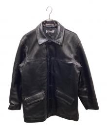 Schott×nano・universe（ショット×ナノ・ユニバース）の古着「別注 LEATHER CAR COAT/  26SS」｜ブラック