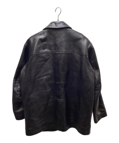 Schott（ショット）Schott (ショット) nano・universe (ナノ・ユニバース) 別注 LEATHER CAR COAT/  26SS ブラック サイズ:Lの古着・服飾アイテム
