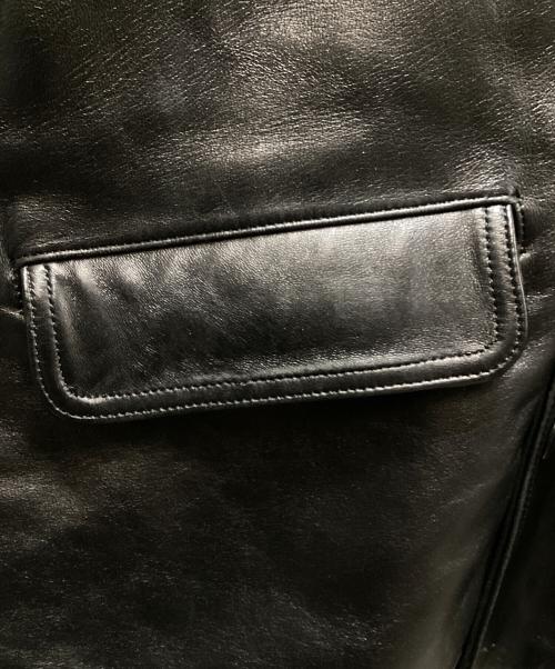 Schott（ショット）Schott (ショット) nano・universe (ナノ・ユニバース) 別注 LEATHER CAR COAT/  26SS ブラック サイズ:Lの古着・服飾アイテム