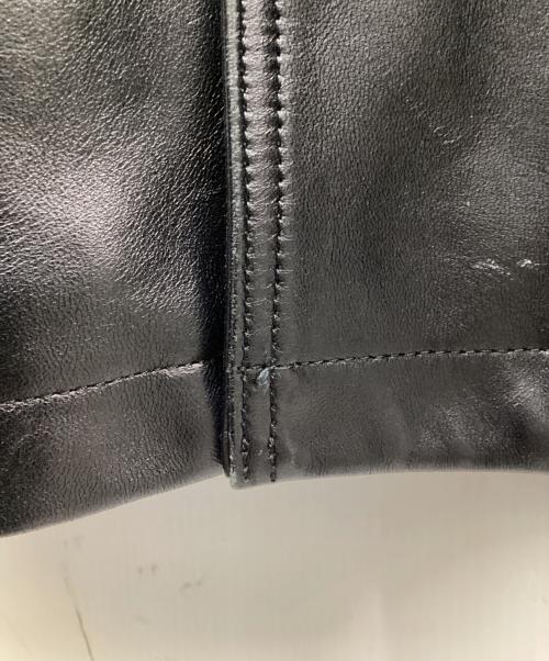 Schott（ショット）Schott (ショット) nano・universe (ナノ・ユニバース) 別注 LEATHER CAR COAT/  26SS ブラック サイズ:Lの古着・服飾アイテム