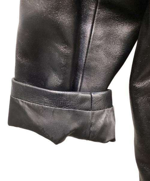 Schott（ショット）Schott (ショット) nano・universe (ナノ・ユニバース) 別注 LEATHER CAR COAT/  26SS ブラック サイズ:Lの古着・服飾アイテム