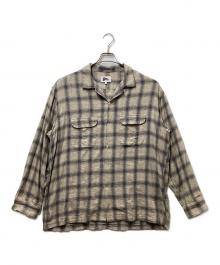 Pilgrim Surf+Supply（ピルグリム サーフサプライ）の古着「Vincent Melange Ombre Shirt(ビンセントメラーンジュオンブレシャツ)　」｜ベージュ