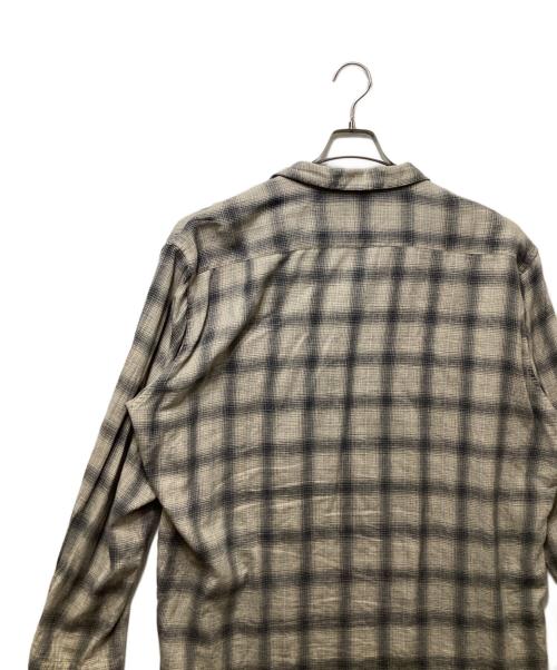 Pilgrim Surf+Supply（ピルグリム サーフサプライ）PILGRIM SURF+SUPPLY (ピルグリム サーフサプライ) Vincent Melange Ombre Shirt(ビンセントメラーンジュオンブレシャツ)　 ベージュ サイズ:XLの古着・服飾アイテム